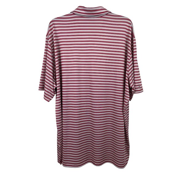 Antigua Ohio State Buckeyes Mens Size 2XL Red Turn Stripe Short Sleeve Polo OSU - Picture 2 of 9